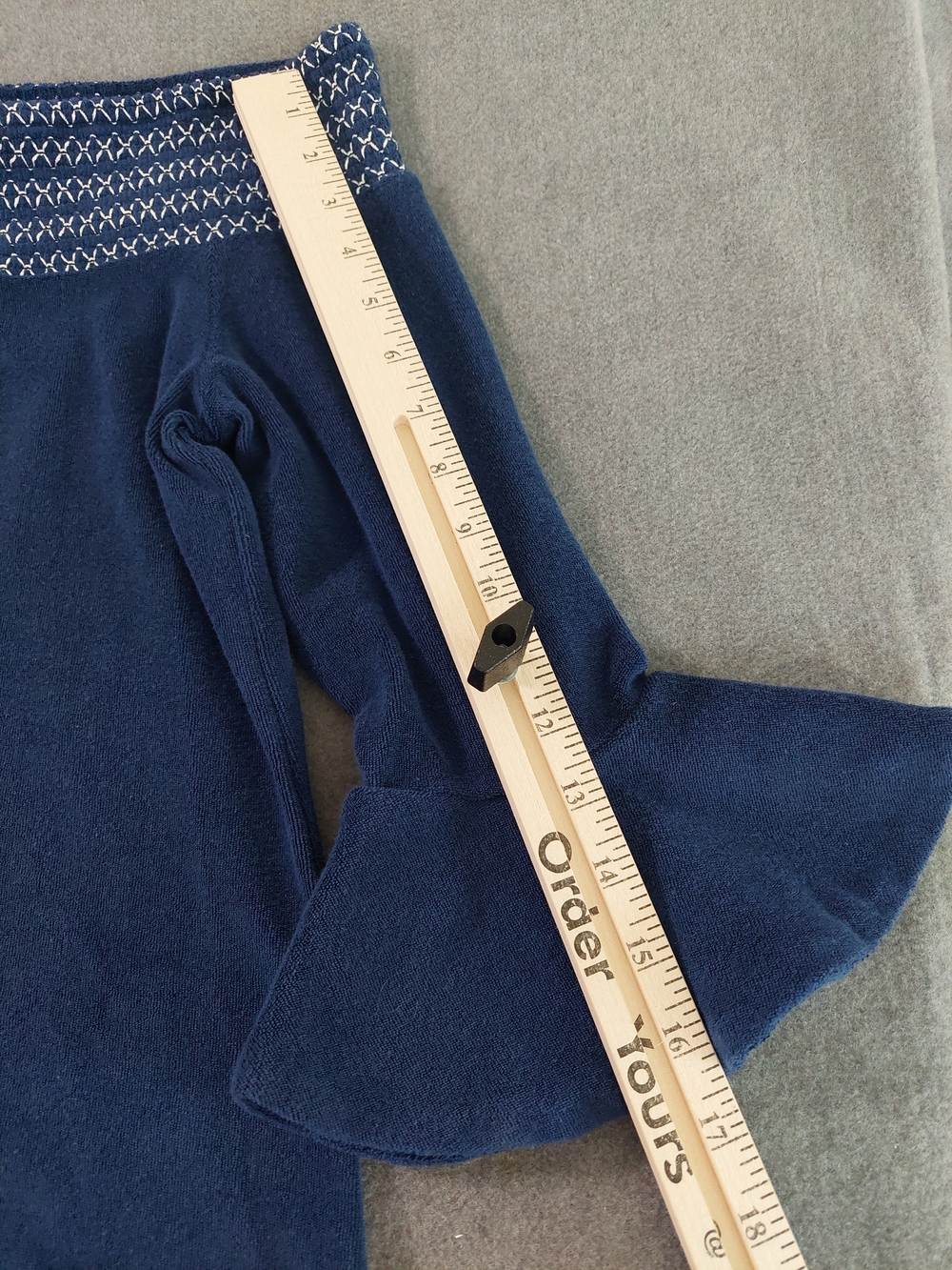 NWT Cabana Life Navy Blue Smocked Off The Shoulder Terry Tunic Dress Medium UPF - Picture 10 of 13